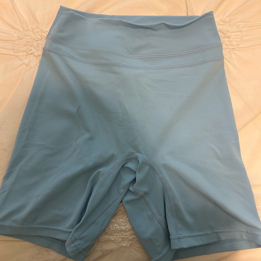 Light Blue Biker Shorts